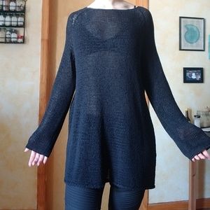 American apparel delphine tunic open knit sweater